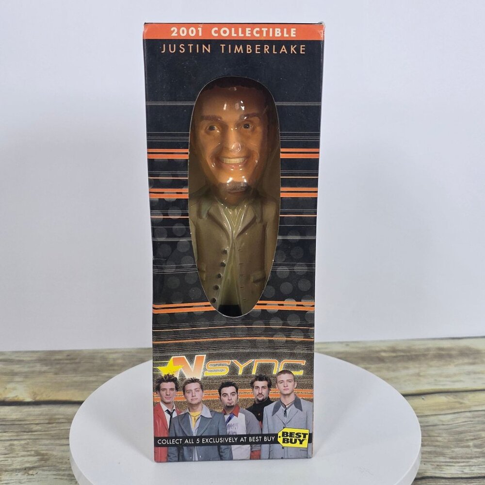 Vintage 2001 NSYNC Justin Timberlake Bobblehead Best Buy Exclusive Collectible E